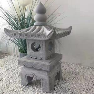 China Marble Sculpture Antique Japanese Pagoda Garden Lanterns Handmade Grey wholesale