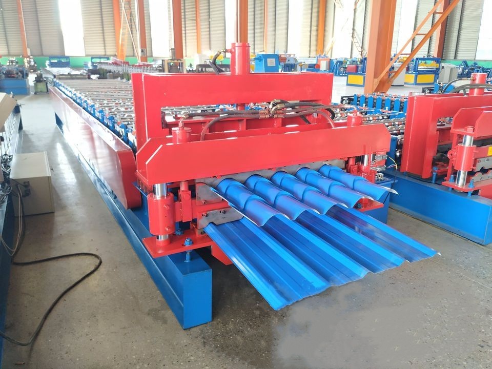 0.3-0.8mm Galvanized Steel Glazed Tile & Roof Panel Double Layer Roofing Machine