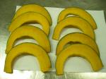 Frozen Steamed Sweet Pumpkin Slice with skin