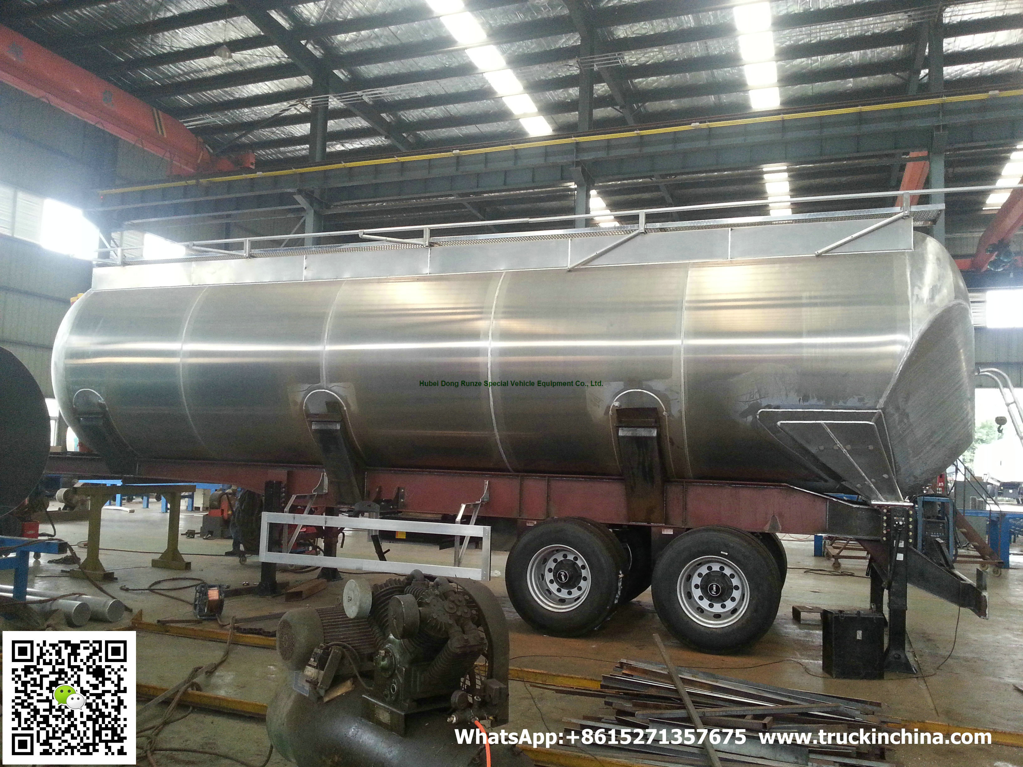 Aluminum Alloy Wheat Flour Bulk Tanker with Tipping Hydraulic Cylinder (6000USG-10000USG ）whApp:+8615271357675
