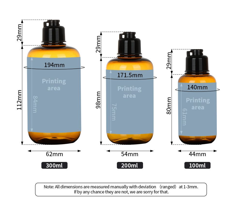 PET Eco Friendly Plastic Screw Top Bottles 300ml Round Macallan
