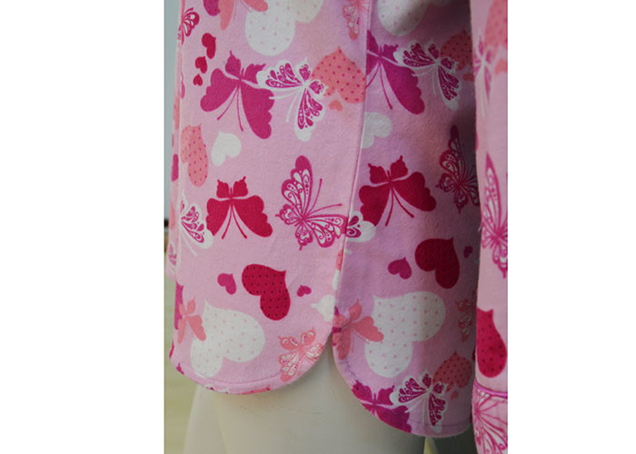 100% Cotton Flannel Button Up Womens Pyjama Sets With Piping And Long Pants