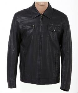 Custom Classic, Plus Size, Black Mens Western Motorcycle Fleece Lined Leather Jacket