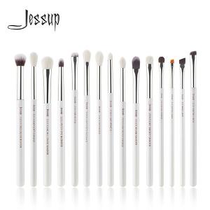 China Professional 15pcs Eye Makeup Brush Set Light Weight Aluminium Ferrule on sale