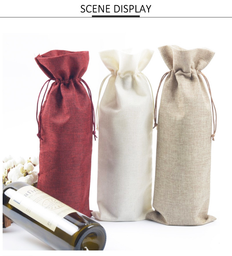 Luxury Cotton Water Glass Cooler Wine Bottle Sleeve