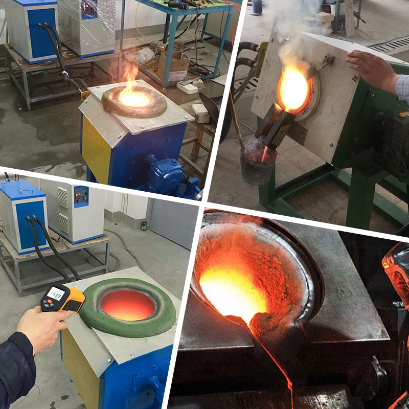 Copper Steel Scrap Cast Iron Metal Induction Melting Furnace Medium frequency IDBT Tilting induction Melting Furnace