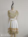 Oem Ballet Dancewear Gold And White Color Size Sxc-2xla 0.22kg