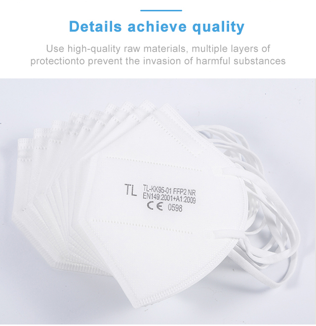 Factory Wholesale 5 ply KN95 Disposable Earloop Mask Folding Face Mask