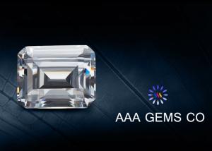 China Emerald Cut Lab Created Moissanite Loose Diamond Supper White wholesale