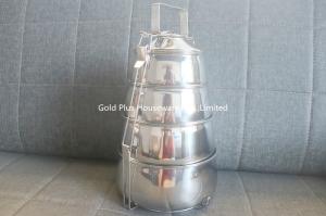 China Tiffin Bento Stainless Steel Lunch Box Smooth Round Edge wholesale