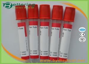 China Disposable vacuum blood collection tube plain tube with red cap blood sampling collecting tube wholesale