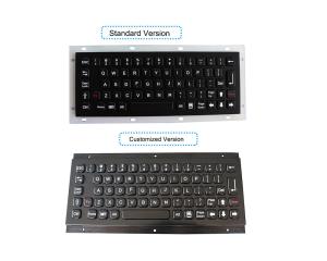 China IP67 Black Metal Industrial Keyboard Vandal Proof Panel Mount wholesale