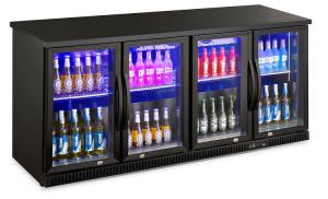 China Commercial Beer Fridge 4 Glass Door Mini Drink Fridge Beer Cooler Fridge Freezer wholesale