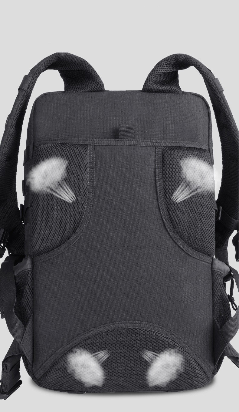 45L Black Army Knapsack Bag Waterproof 1000D Cordura PU Coating
