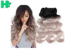 China 16 Inch Brazillian Human Remy Hair Extensions , Black Body Wave Hair wholesale