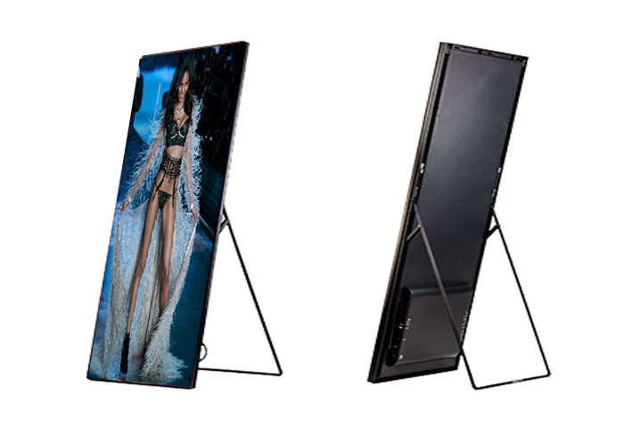 P2.5mm 1/32 Scan Floor Standing Led Display , 640*1920mm Retail Poster Display