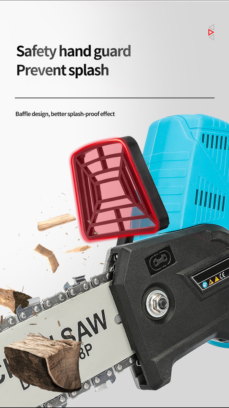 8 Inch 21V Cordless Electric Chainsaw Brushless Landscape Carpenter Chainsaw Replacement Makita B