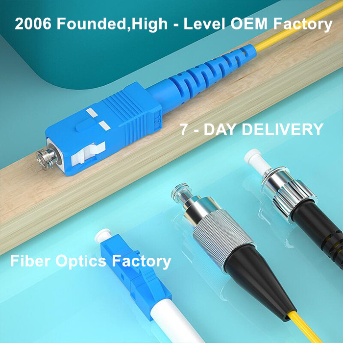 Singlemode 9/125 OS2 Fiber Optic Patch Cord E2000 APC to LC APC