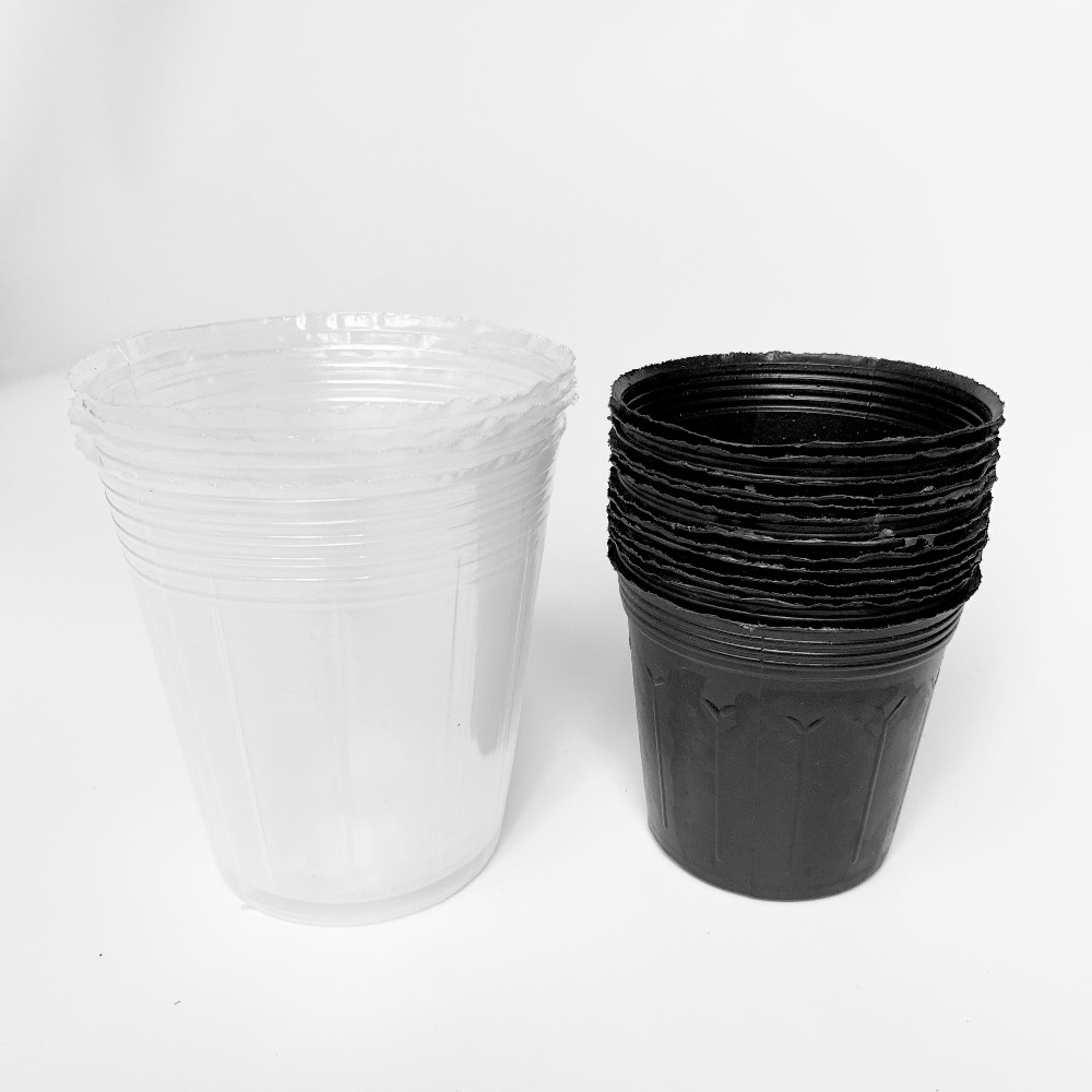 Plastic clear soft flower nursery pot