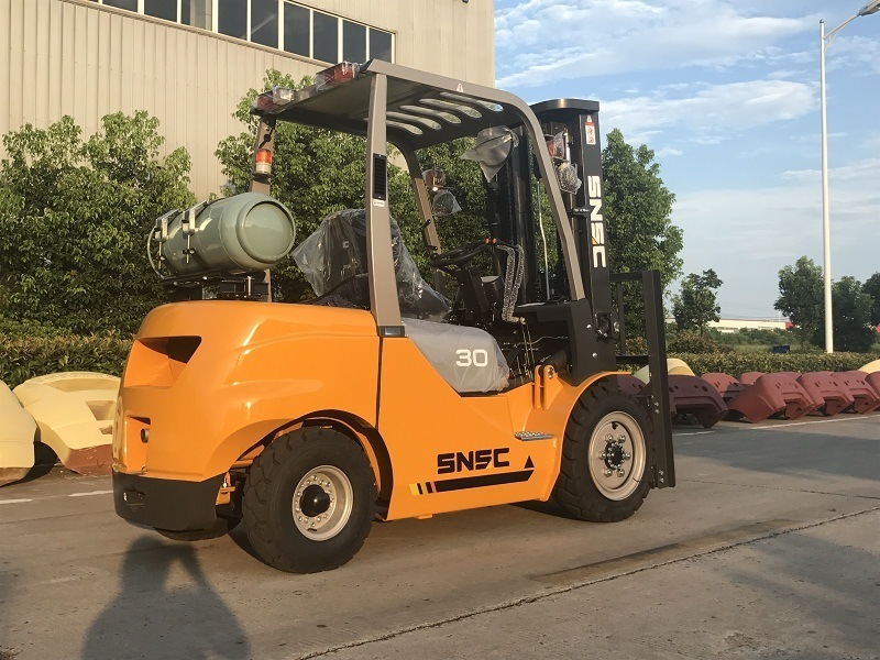 Gas LPG Gasoline Dual Fuel Forklift with Steel Bottle