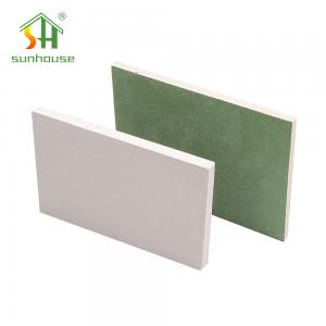 China 4x8 Water Resistant Plasterboard Moisture Resistant Sheetrock 15mm Gypsum Board For Drywall on sale
