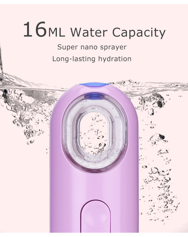 Moisturizing Nano Facial Mister Portable Face Mister With 25ml Water Tank