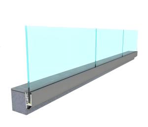 China Commercial Grade Aluminum Glass Balustrade For Poolside Applications wholesale