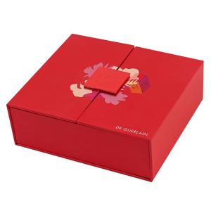 China Luxury Red Double Door Gift Packaging Box Moisture Proof Magnetic Closure Gift Box wholesale