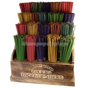 China Fragrance Retail Gondola Shelving Units Wooden Stick Incense Display Stands wholesale