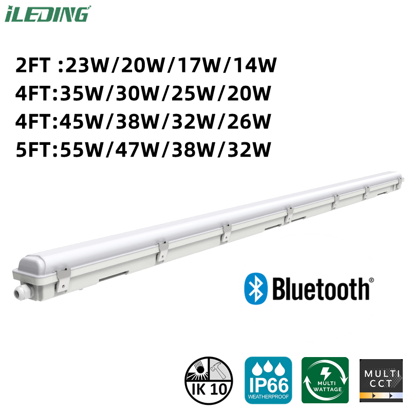 LED Vapor Tight Garage Light Fixture Dimmable IP66 LED Tri-proof Light with CRI Ra 85