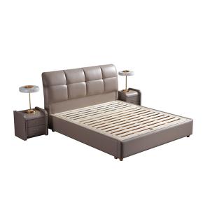 China Leather Headboard Hotel Luxury Bed wholesale
