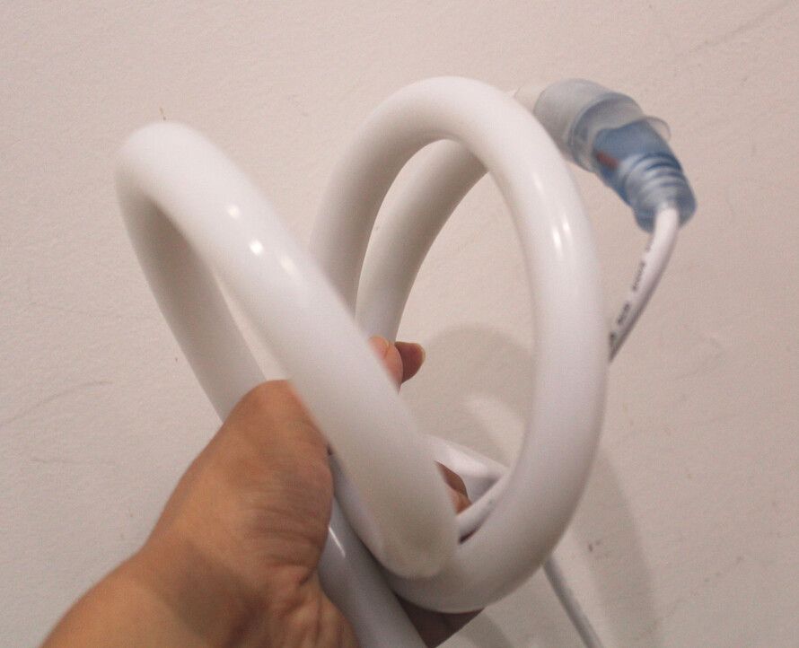 120v 6500k white emitting led neon flex rope lights trip ribbon tube soft hose smd 16mm mini size flexible neon