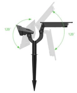 China 2700K 2W Garden Ground Solar Lights Rotatable IP65 Outdoor Landscape 240lm wholesale