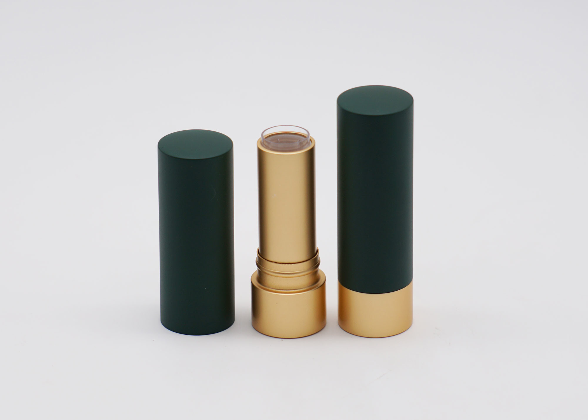 Aluminum Snap Open Lipstick Tube 3.5g Shiny Silver Empty