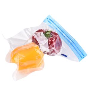 China Polypropylene Plastic Resealable Food Bags Vacuum Zipper Bag With Valve on sale