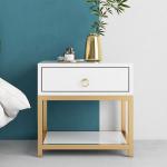 Durable Hotel Wooden Bedside Table Bedroom Nightstands With Single Drawer