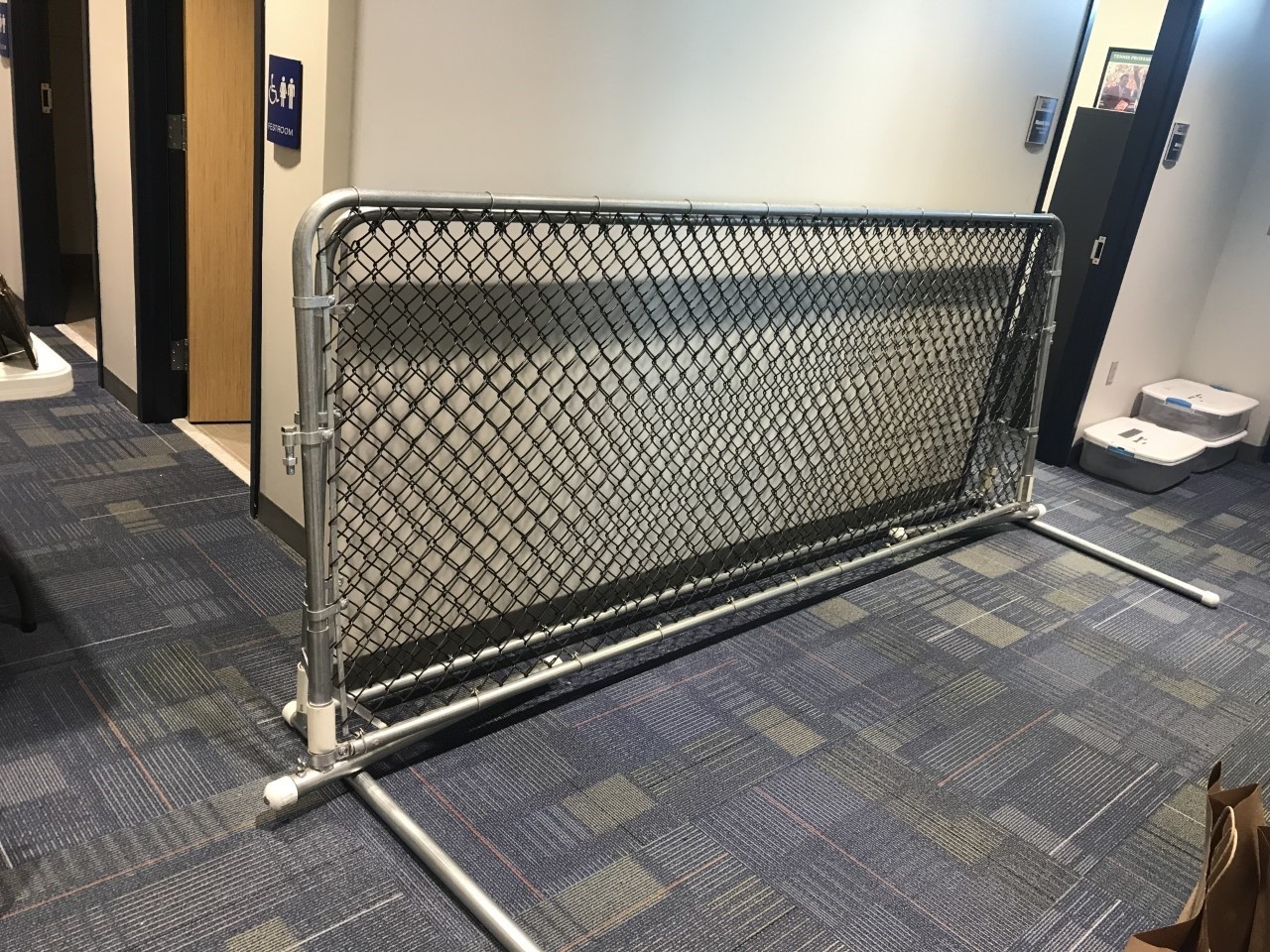 Crowd Control Chain Link Fabric Porta Fence Telescope Bottom Leg Design Ball-Field Applications