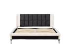 King Upholstered Platform Faux Leather Bed Frame Double Size Bedroom Furniture