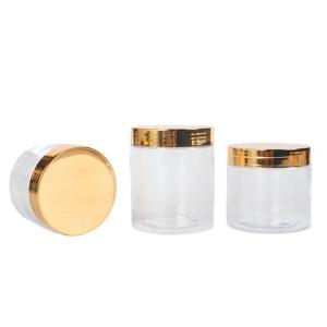 China 250ml Round Plastic Canisters Leakproof SGS PET Cosmetic Cream Jar With Gasket wholesale