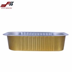 China Thick Golden 99% Aluminum Foil Container With Sealing Lid wholesale