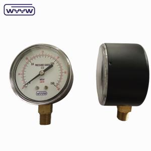 China mbar inH2O Low pressure bellows pressure gauge 2.5&quot; wholesale