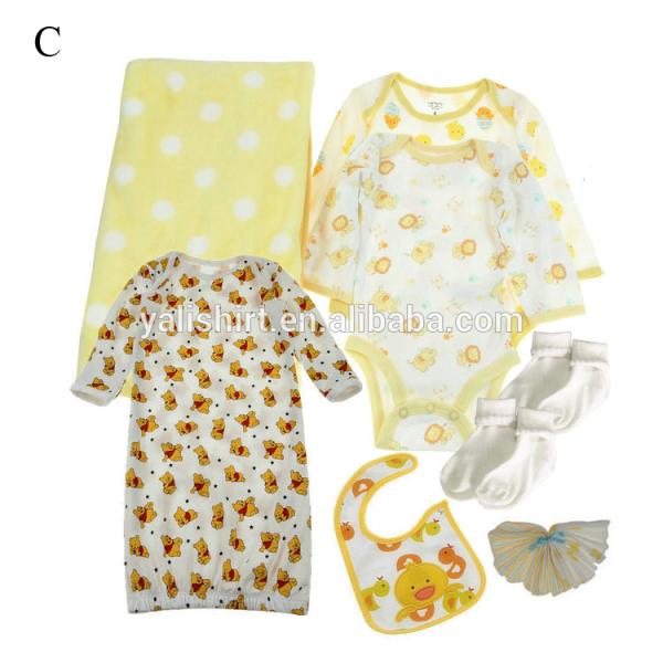 9pcs Infant Clothes Set Gift Items , Unisex Newborn Baby Clothes Set OEM Service