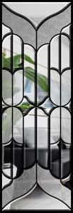 China Colourful Decorative Door Glass , Clear Solid Glass Zinc / Patina / Nickel wholesale