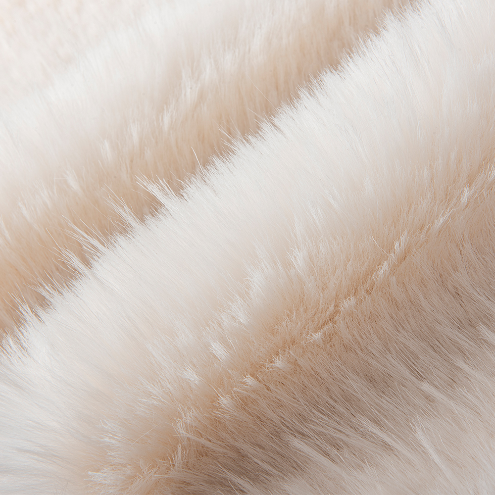 Custom Colors 100% Polyester Faux Fur Fabric for Lady's Coat Garments High Density