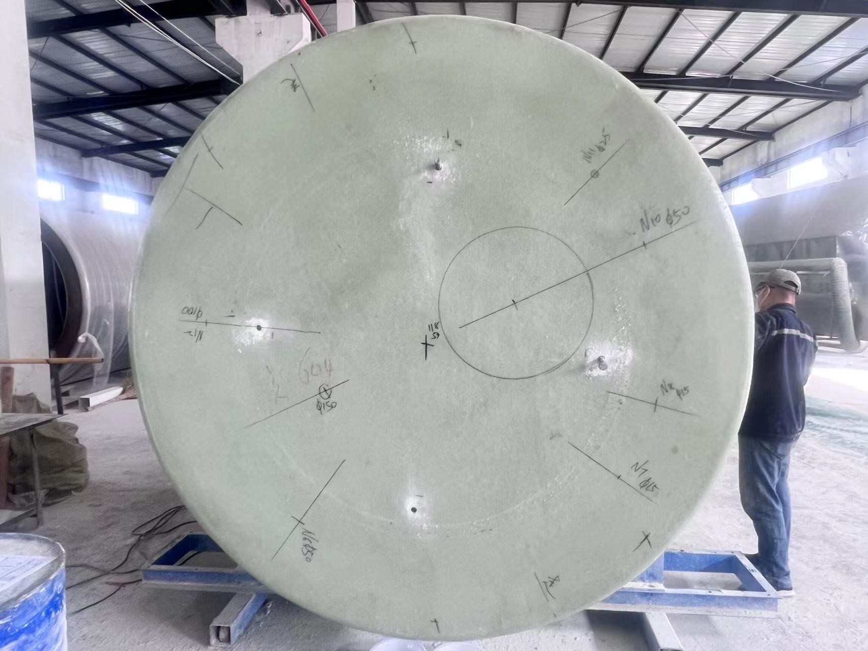 Cylindrical High Strength FRP HCL Storage Tank For Finely Processed