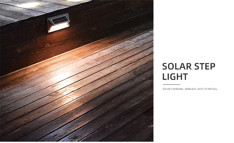 50000 Hours Working Time Warm White LED Solar Step Wall Light for Your Requirements