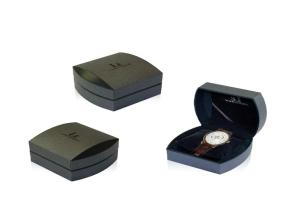 China Faux Leather Watch Packing Box Velvet Lining Material Jewelry / Cosmetic Case wholesale