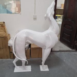 China Handmade Standing Fiberglass Dog Statue H155cm wholesale