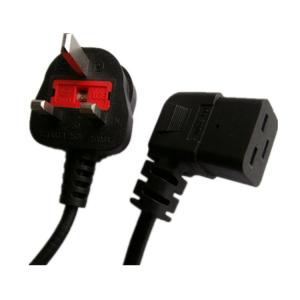 China UK power supply cord with C19 angled connector wholesale
