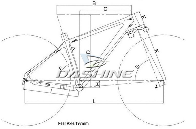 Lightweight Foldable 58cm Full Carbon Fat Bike Frame